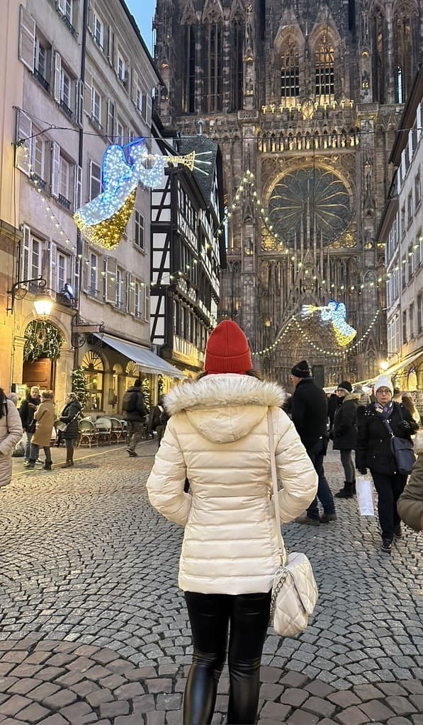Catedral Estrasburgo de noche